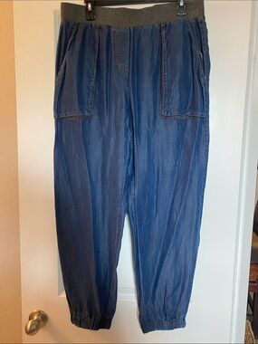 ivy jane Blue Elastic Waist Denim Jogger Jeans